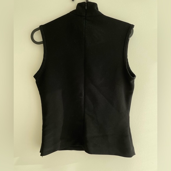 Black Turtle Neck Structured Top - Picture 2 of 4